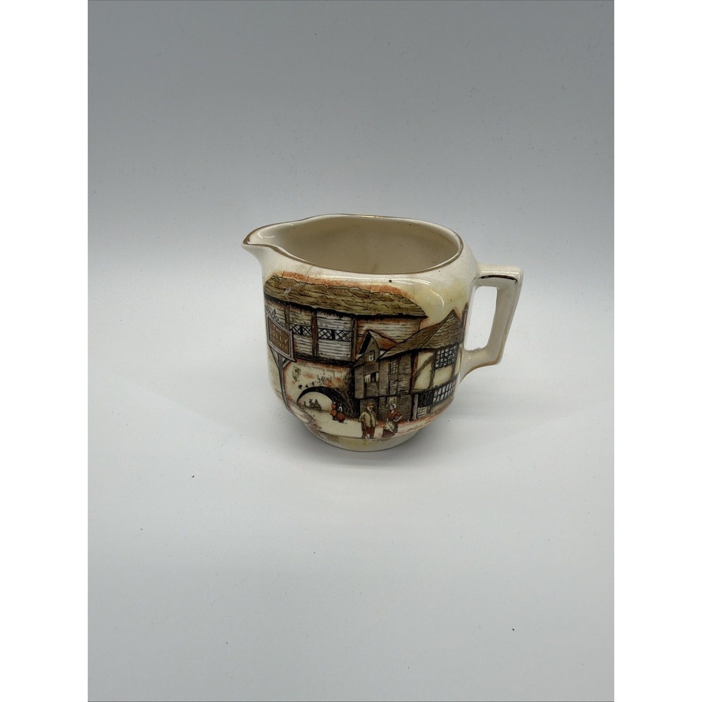 Vtg English Ware "The Jolly Drover " Lancaster & Sandland Creamer